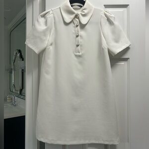 White Collared Mini Dress Zara